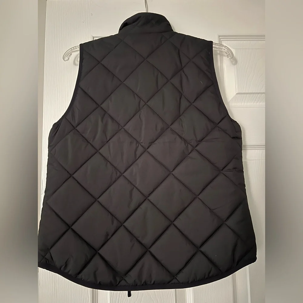 J. Crew Black Quilted Vest with Gold Zipper - Picture 3 of 3